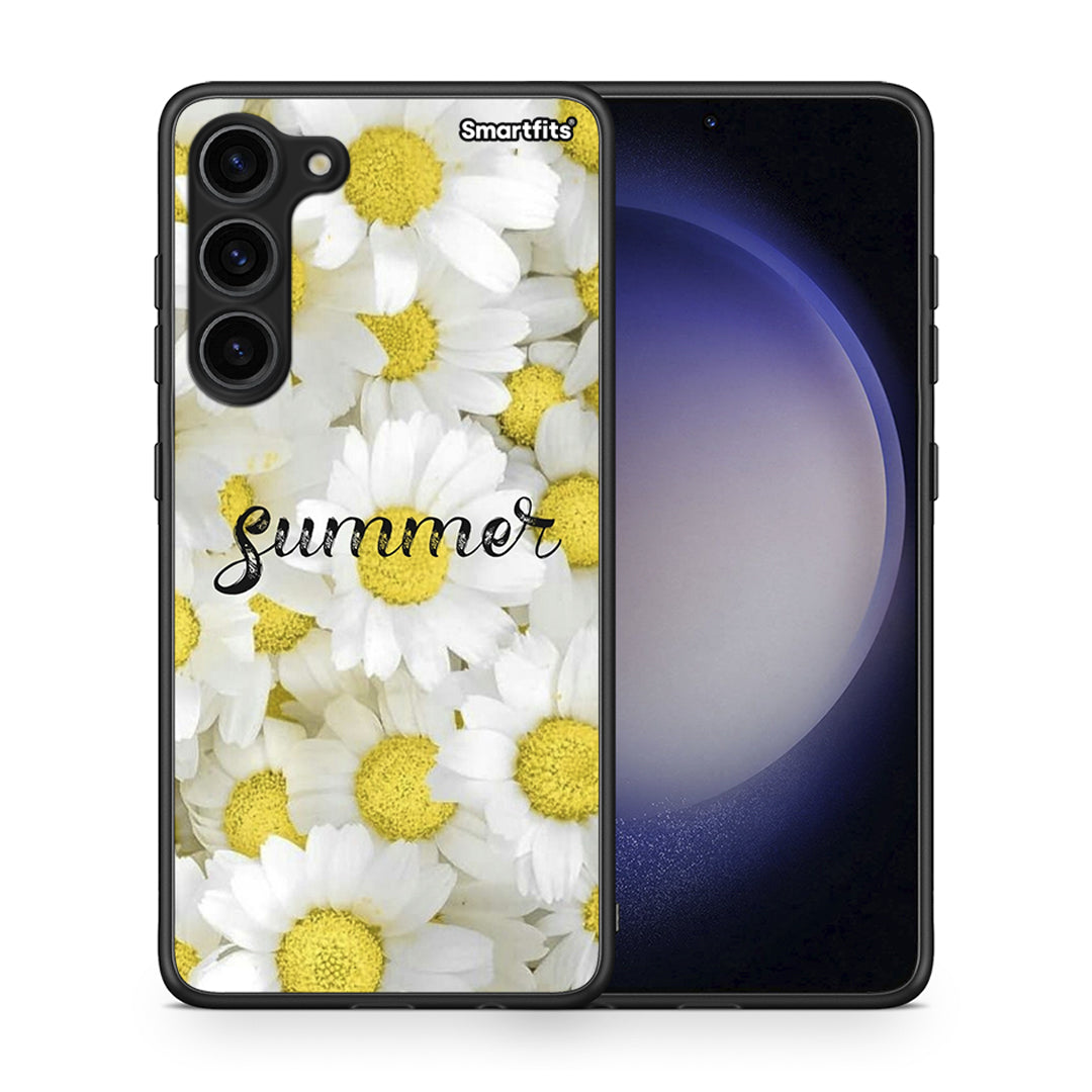 Θήκη Samsung Galaxy S23 Plus Summer Daisies από τη Smartfits με σχέδιο στο πίσω μέρος και μαύρο περίβλημα | Samsung Galaxy S23 Plus Summer Daisies Case with Colorful Back and Black Bezels