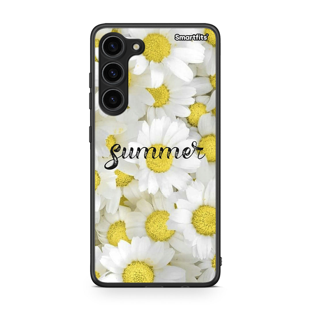 Θήκη Samsung Galaxy S23 Plus Summer Daisies από τη Smartfits με σχέδιο στο πίσω μέρος και μαύρο περίβλημα | Samsung Galaxy S23 Plus Summer Daisies Case with Colorful Back and Black Bezels