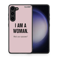 Thumbnail for Θήκη Samsung Galaxy S23 Plus Superpower Woman από τη Smartfits με σχέδιο στο πίσω μέρος και μαύρο περίβλημα | Samsung Galaxy S23 Plus Superpower Woman Case with Colorful Back and Black Bezels