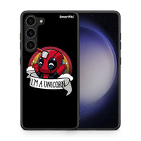 Thumbnail for Θήκη Samsung Galaxy S23 Plus Unicorn Deadpool από τη Smartfits με σχέδιο στο πίσω μέρος και μαύρο περίβλημα | Samsung Galaxy S23 Plus Unicorn Deadpool Case with Colorful Back and Black Bezels