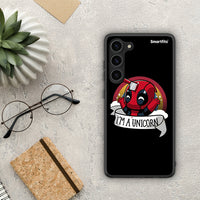 Thumbnail for Θήκη Samsung Galaxy S23 Plus Unicorn Deadpool από τη Smartfits με σχέδιο στο πίσω μέρος και μαύρο περίβλημα | Samsung Galaxy S23 Plus Unicorn Deadpool Case with Colorful Back and Black Bezels