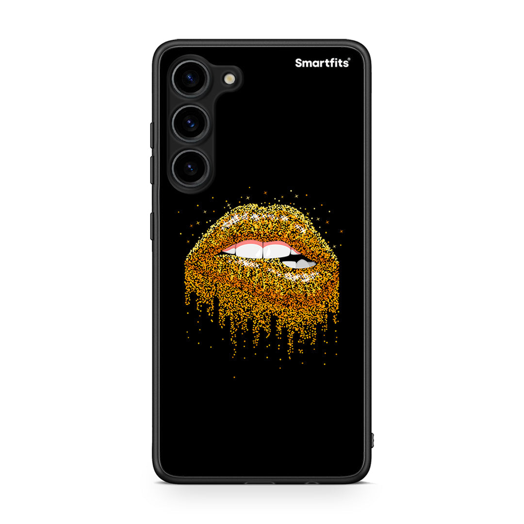 Θήκη Samsung Galaxy S23 Plus Valentine Golden από τη Smartfits με σχέδιο στο πίσω μέρος και μαύρο περίβλημα | Samsung Galaxy S23 Plus Valentine Golden Case with Colorful Back and Black Bezels