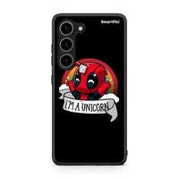 Thumbnail for Θήκη Samsung Galaxy S23 Unicorn Deadpool από τη Smartfits με σχέδιο στο πίσω μέρος και μαύρο περίβλημα | Samsung Galaxy S23 Unicorn Deadpool Case with Colorful Back and Black Bezels