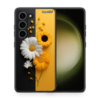 Thumbnail for Θήκη Samsung Galaxy S23 Yellow Daisies από τη Smartfits με σχέδιο στο πίσω μέρος και μαύρο περίβλημα | Samsung Galaxy S23 Yellow Daisies Case with Colorful Back and Black Bezels