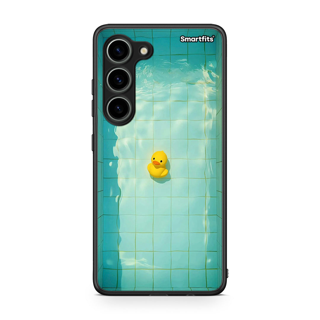 Θήκη Samsung Galaxy S23 Yellow Duck από τη Smartfits με σχέδιο στο πίσω μέρος και μαύρο περίβλημα | Samsung Galaxy S23 Yellow Duck Case with Colorful Back and Black Bezels