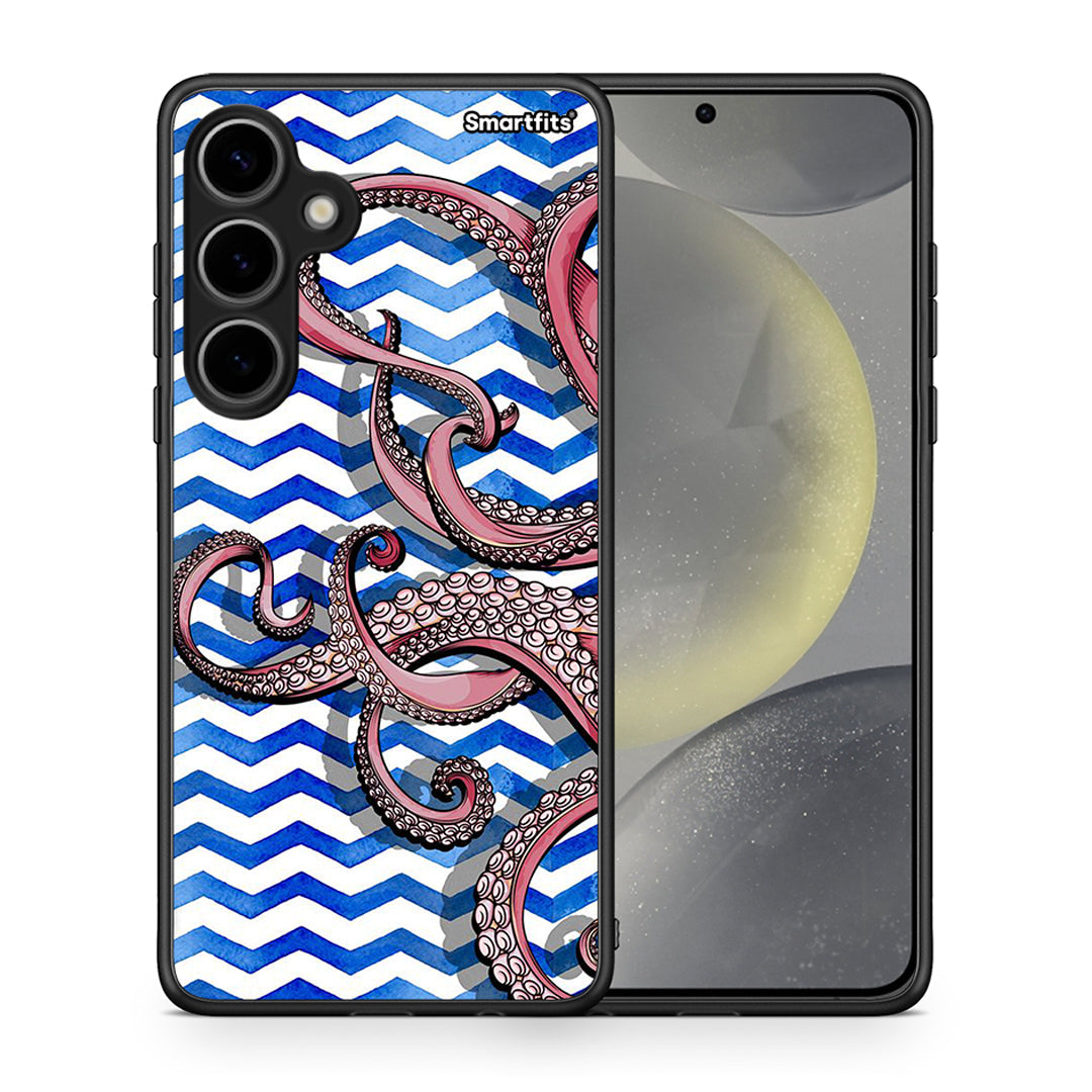 Θήκη Samsung Galaxy S24 Plus Chevron Devilfish από τη Smartfits με σχέδιο στο πίσω μέρος και μαύρο περίβλημα | Samsung Galaxy S24 Plus Chevron Devilfish case with colorful back and black bezels