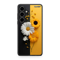 Thumbnail for Samsung Galaxy S24 Plus Yellow Daisies θήκη από τη Smartfits με σχέδιο στο πίσω μέρος και μαύρο περίβλημα | Smartphone case with colorful back and black bezels by Smartfits