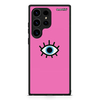 Thumbnail for Θήκη Samsung Galaxy S24 Ultra Blue Eye Pink από τη Smartfits με σχέδιο στο πίσω μέρος και μαύρο περίβλημα | Samsung Galaxy S24 Ultra Blue Eye Pink Case with Colorful Back and Black Bezels