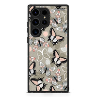 Thumbnail for Θήκη Samsung Galaxy S24 Ultra Boho Butterflies από τη Smartfits με σχέδιο στο πίσω μέρος και μαύρο περίβλημα | Samsung Galaxy S24 Ultra Boho Butterflies Case with Colorful Back and Black Bezels