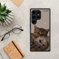 Thumbnail for Θήκη Samsung Galaxy S24 Ultra Cats In Love από τη Smartfits με σχέδιο στο πίσω μέρος και μαύρο περίβλημα | Samsung Galaxy S24 Ultra Cats In Love Case with Colorful Back and Black Bezels