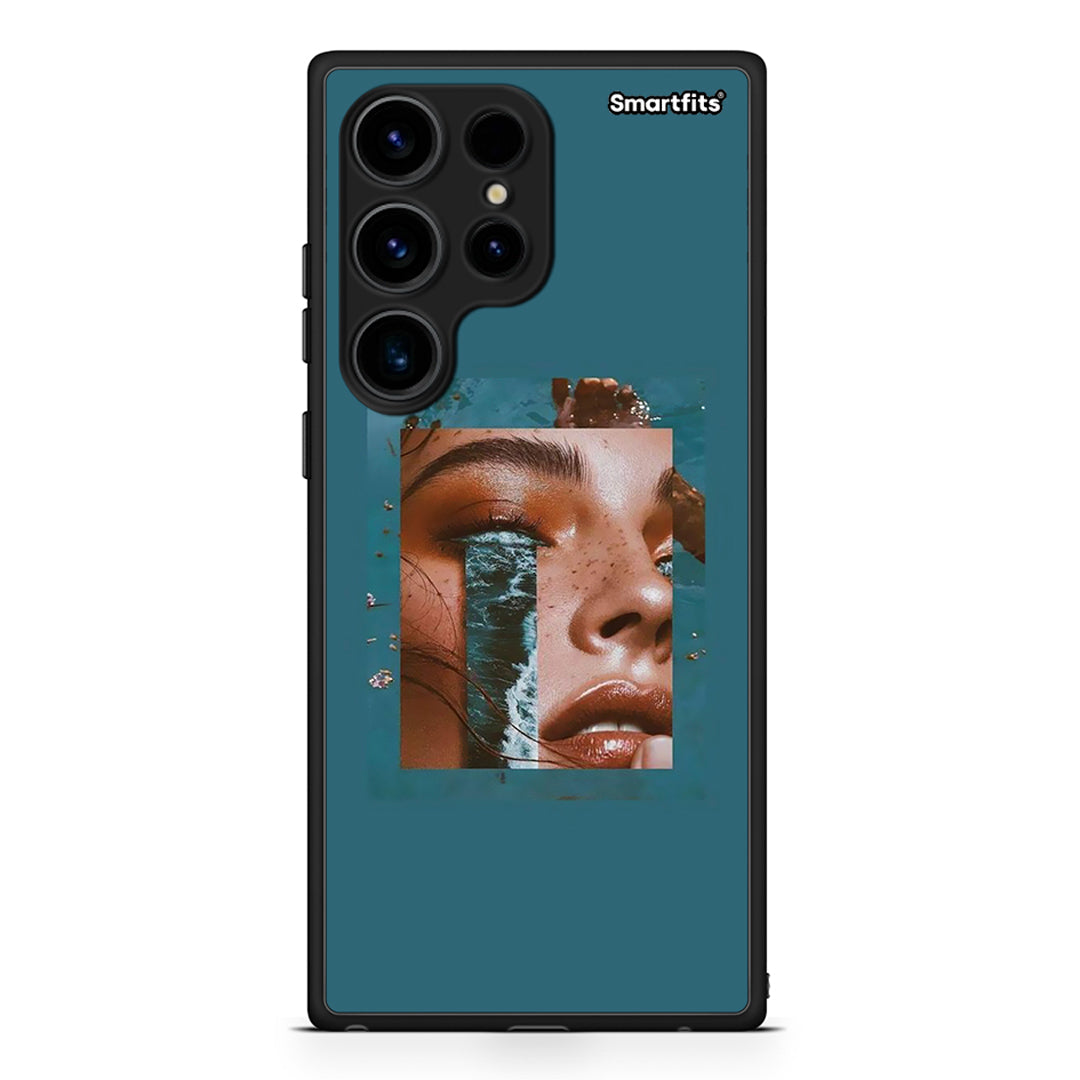 Θήκη Samsung Galaxy S24 Ultra Cry An Ocean από τη Smartfits με σχέδιο στο πίσω μέρος και μαύρο περίβλημα | Samsung Galaxy S24 Ultra Cry An Ocean Case with Colorful Back and Black Bezels