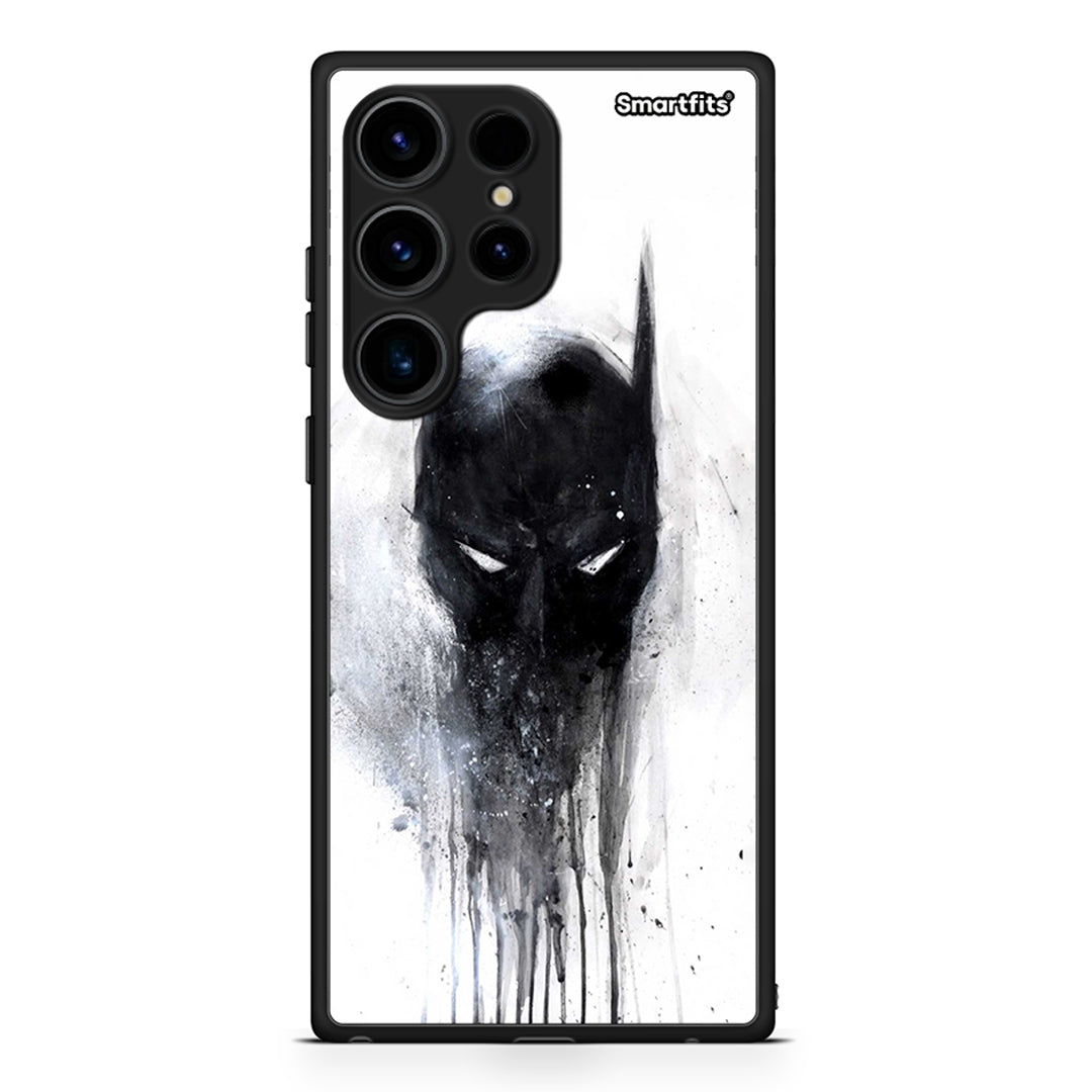 Θήκη Samsung Galaxy S24 Ultra Hero Paint Bat από τη Smartfits με σχέδιο στο πίσω μέρος και μαύρο περίβλημα | Samsung Galaxy S24 Ultra Hero Paint Bat Case with Colorful Back and Black Bezels