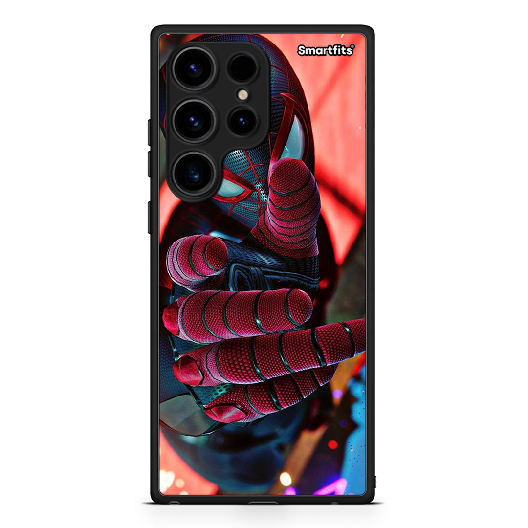 Θήκη Samsung Galaxy S24 Ultra Spider Hand από τη Smartfits με σχέδιο στο πίσω μέρος και μαύρο περίβλημα | Samsung Galaxy S24 Ultra Spider Hand Case with Colorful Back and Black Bezels