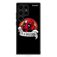 Thumbnail for Θήκη Samsung Galaxy S24 Ultra Unicorn Deadpool από τη Smartfits με σχέδιο στο πίσω μέρος και μαύρο περίβλημα | Samsung Galaxy S24 Ultra Unicorn Deadpool Case with Colorful Back and Black Bezels