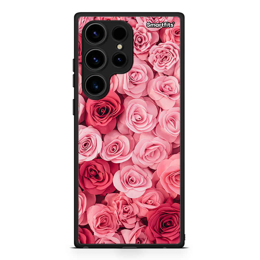 Θήκη Samsung Galaxy S24 Ultra Valentine RoseGarden από τη Smartfits με σχέδιο στο πίσω μέρος και μαύρο περίβλημα | Samsung Galaxy S24 Ultra Valentine RoseGarden Case with Colorful Back and Black Bezels