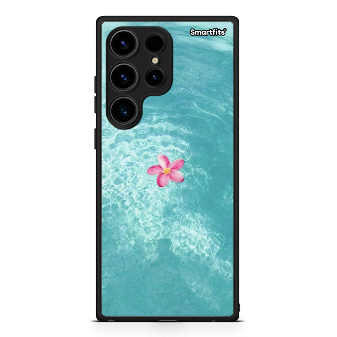 Θήκη Samsung Galaxy S24 Ultra Water Flower από τη Smartfits με σχέδιο στο πίσω μέρος και μαύρο περίβλημα | Samsung Galaxy S24 Ultra Water Flower Case with Colorful Back and Black Bezels