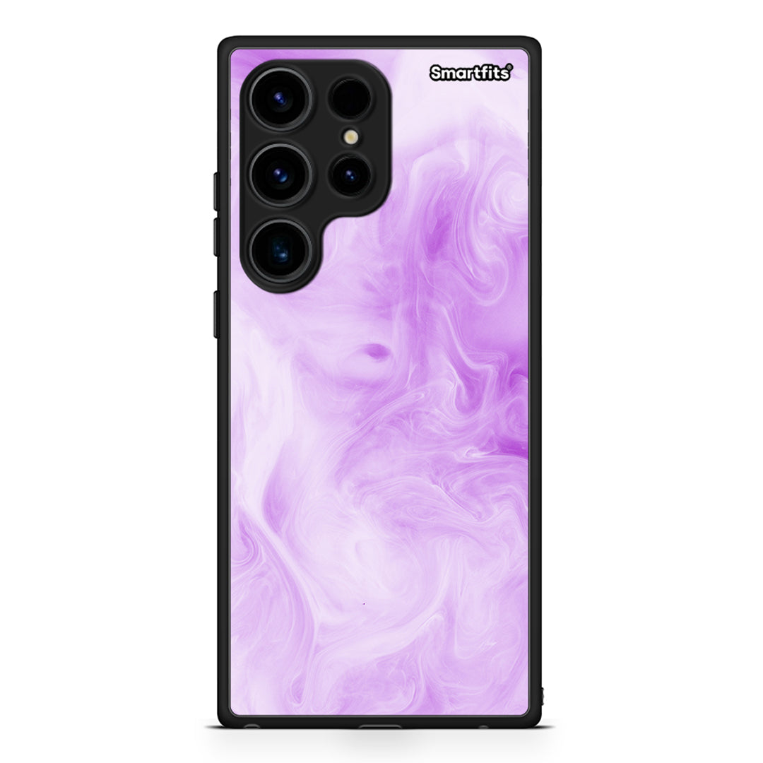 Θήκη Samsung Galaxy S24 Ultra Watercolor Lavender από τη Smartfits με σχέδιο στο πίσω μέρος και μαύρο περίβλημα | Samsung Galaxy S24 Ultra Watercolor Lavender Case with Colorful Back and Black Bezels