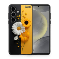 Thumbnail for Θήκη Samsung Galaxy S24 Yellow Daisies από τη Smartfits με σχέδιο στο πίσω μέρος και μαύρο περίβλημα | Samsung Galaxy S24 Yellow Daisies case with colorful back and black bezels