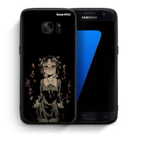 Thumbnail for Θήκη Samsung S7 Anime Girl από τη Smartfits με σχέδιο στο πίσω μέρος και μαύρο περίβλημα | Samsung S7 Anime Girl case with colorful back and black bezels