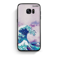 Thumbnail for samsung s7 Blue Waves θήκη από τη Smartfits με σχέδιο στο πίσω μέρος και μαύρο περίβλημα | Smartphone case with colorful back and black bezels by Smartfits