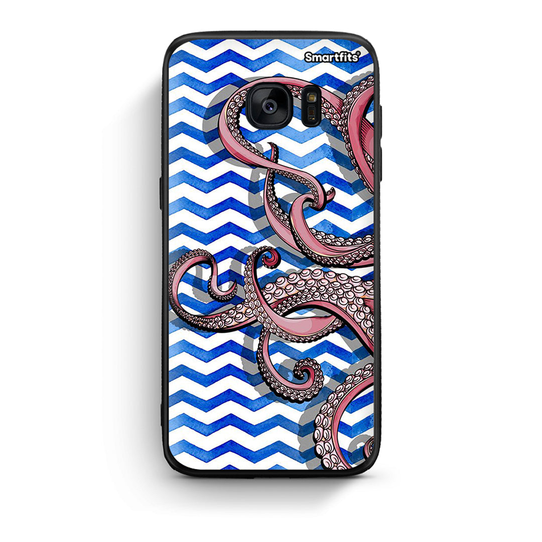 samsung s7 edge Chevron Devilfish θήκη από τη Smartfits με σχέδιο στο πίσω μέρος και μαύρο περίβλημα | Smartphone case with colorful back and black bezels by Smartfits