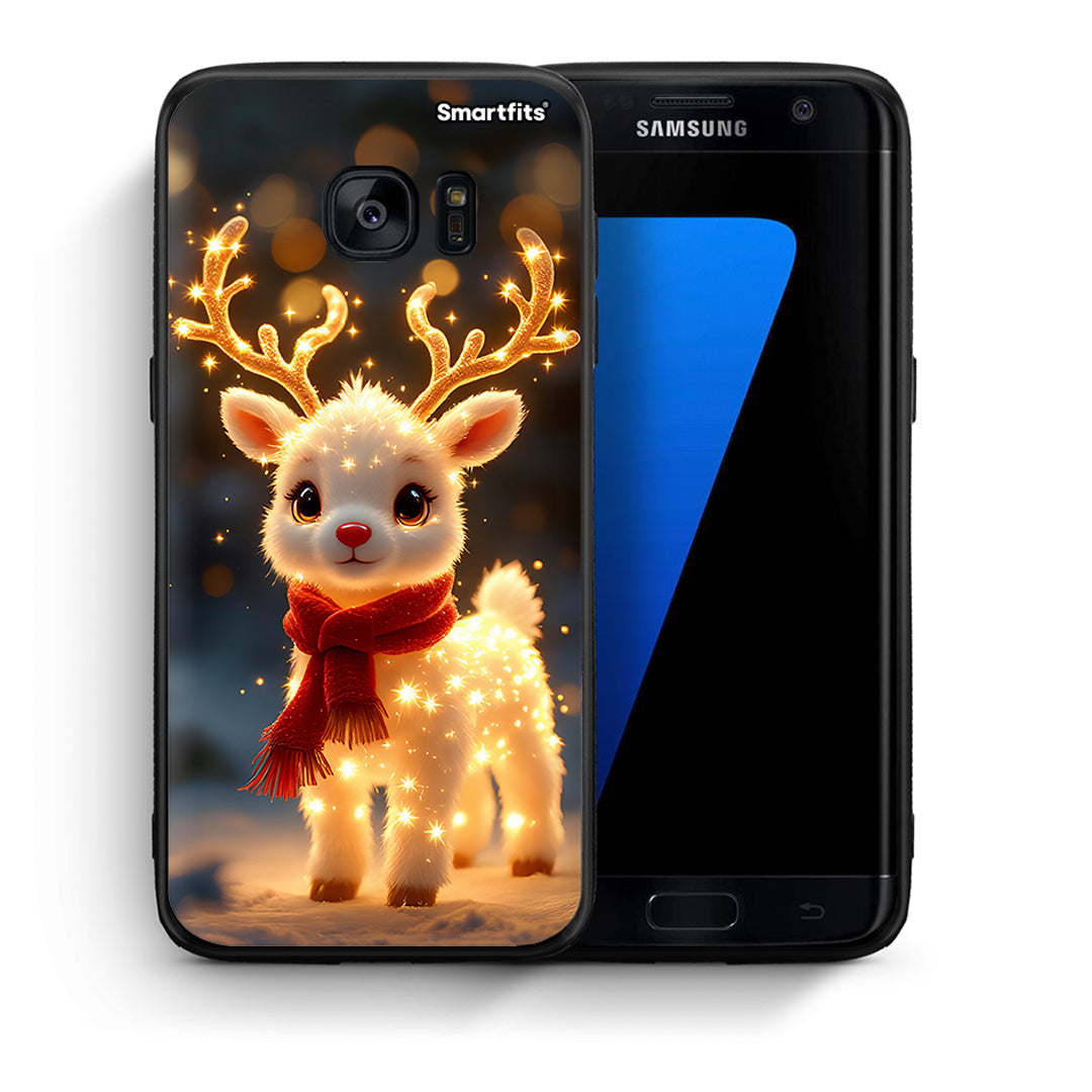 Θήκη Samsung S7 Edge Christmas Cutie από τη Smartfits με σχέδιο στο πίσω μέρος και μαύρο περίβλημα | Samsung S7 Edge Christmas Cutie case with colorful back and black bezels