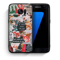 Thumbnail for Θήκη Samsung S7 Edge Christmas Happiness από τη Smartfits με σχέδιο στο πίσω μέρος και μαύρο περίβλημα | Samsung S7 Edge Christmas Happiness case with colorful back and black bezels