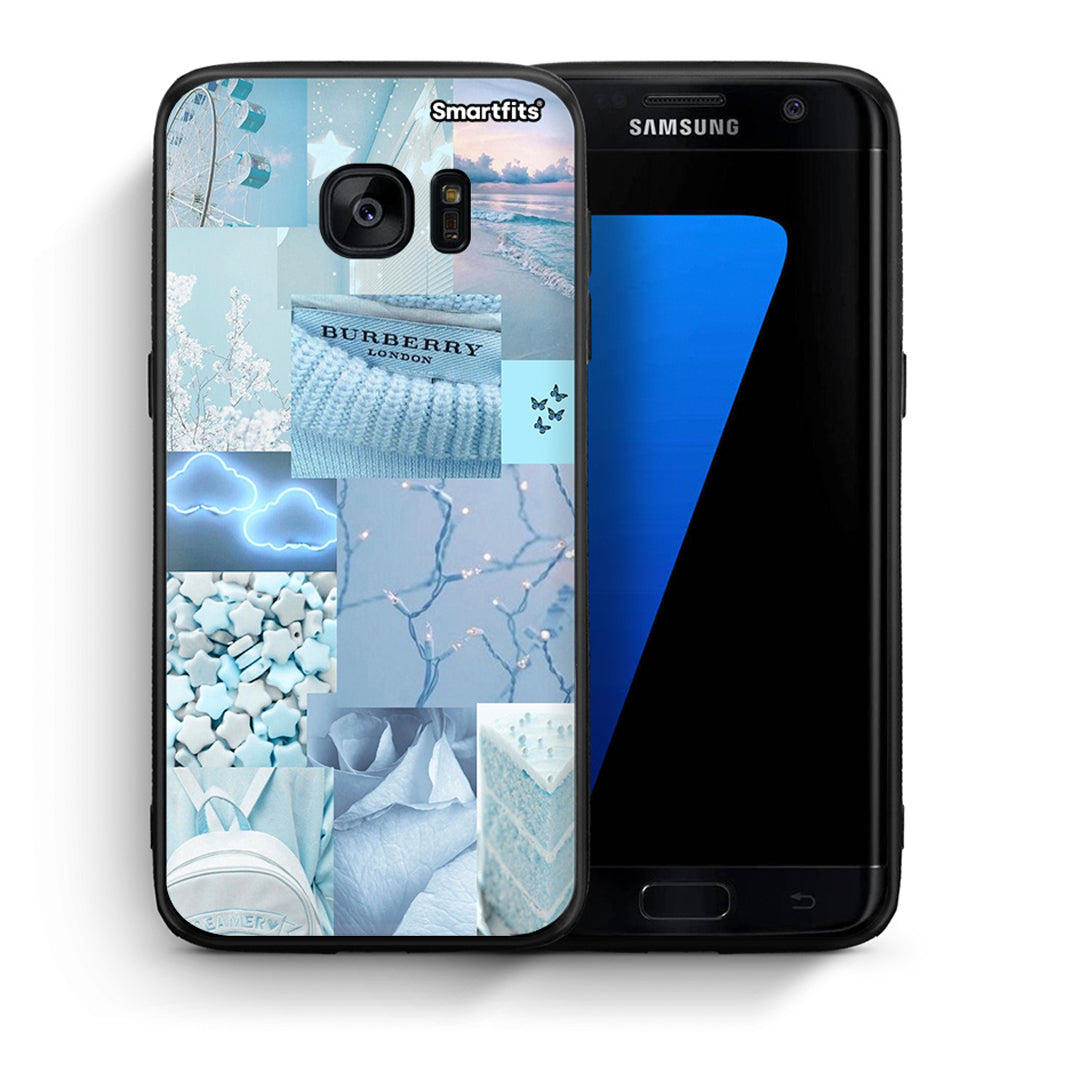 Θήκη Samsung S7 Edge Ciel Aesthetic Collage από τη Smartfits με σχέδιο στο πίσω μέρος και μαύρο περίβλημα | Samsung S7 Edge Ciel Aesthetic Collage case with colorful back and black bezels