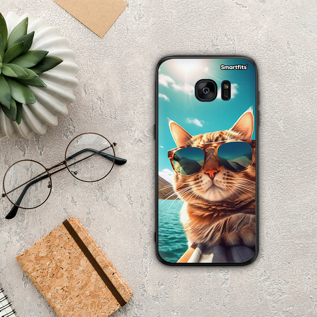 Summer Cat - Samsung Galaxy S7 edge case