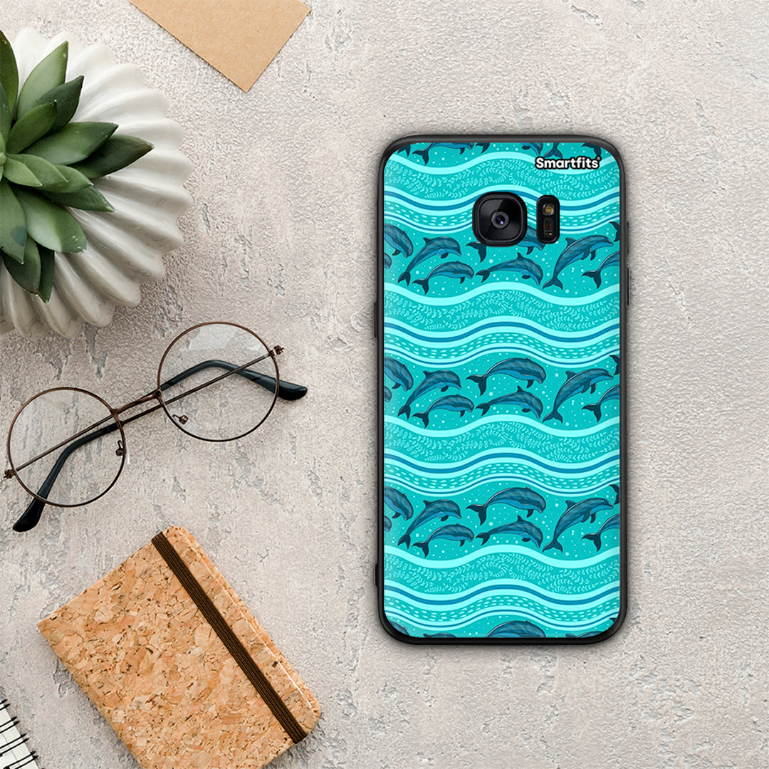 Swimming Dolphins - Samsung Galaxy S7 edge case