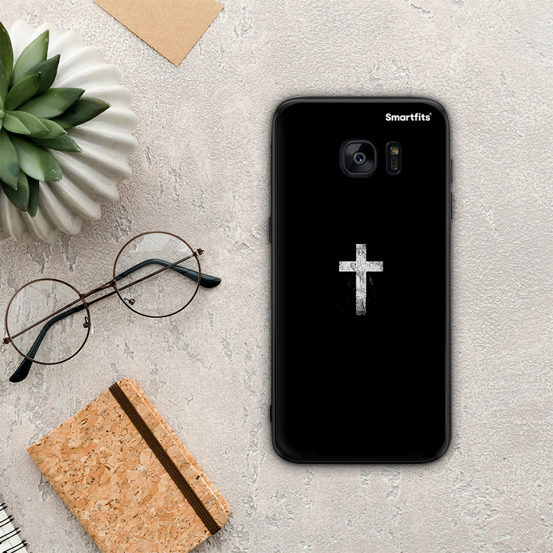 White Cross - Samsung Galaxy S7 Edge θήκη