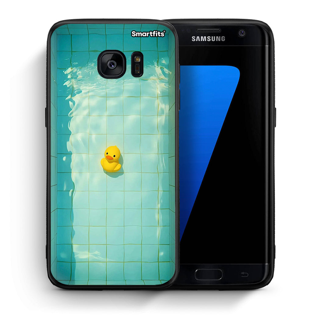 Θήκη Samsung S7 Edge Yellow Duck από τη Smartfits με σχέδιο στο πίσω μέρος και μαύρο περίβλημα | Samsung S7 Edge Yellow Duck case with colorful back and black bezels