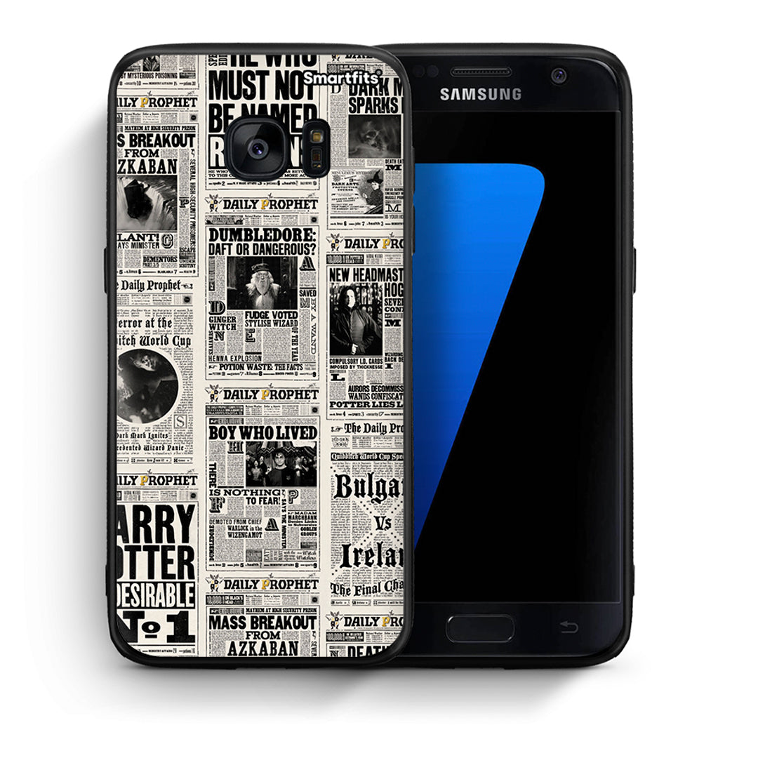 Θήκη Samsung S7 Harry Paper από τη Smartfits με σχέδιο στο πίσω μέρος και μαύρο περίβλημα | Samsung S7 Harry Paper case with colorful back and black bezels