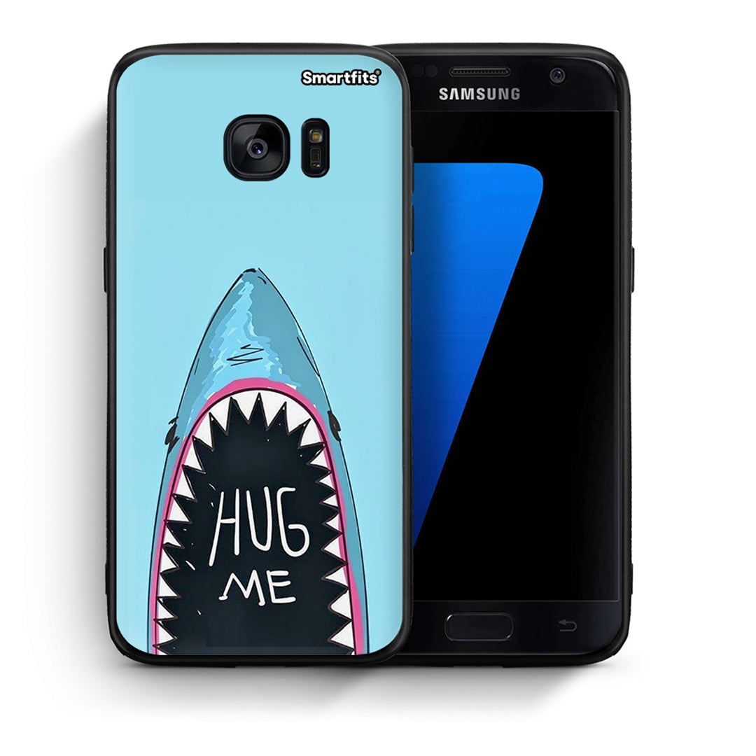 Θήκη Samsung S7 Hug Me από τη Smartfits με σχέδιο στο πίσω μέρος και μαύρο περίβλημα | Samsung S7 Hug Me case with colorful back and black bezels