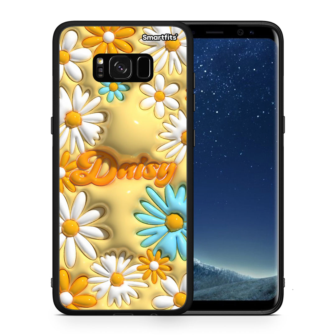 Θήκη Samsung S8+ Bubble Daisies από τη Smartfits με σχέδιο στο πίσω μέρος και μαύρο περίβλημα | Samsung S8+ Bubble Daisies case with colorful back and black bezels