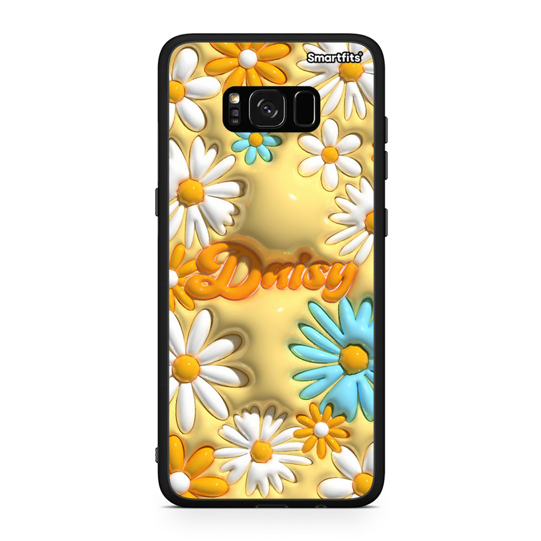 Samsung S8+ Bubble Daisies θήκη από τη Smartfits με σχέδιο στο πίσω μέρος και μαύρο περίβλημα | Smartphone case with colorful back and black bezels by Smartfits