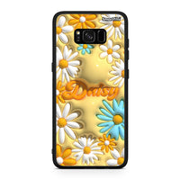 Thumbnail for Samsung S8+ Bubble Daisies θήκη από τη Smartfits με σχέδιο στο πίσω μέρος και μαύρο περίβλημα | Smartphone case with colorful back and black bezels by Smartfits