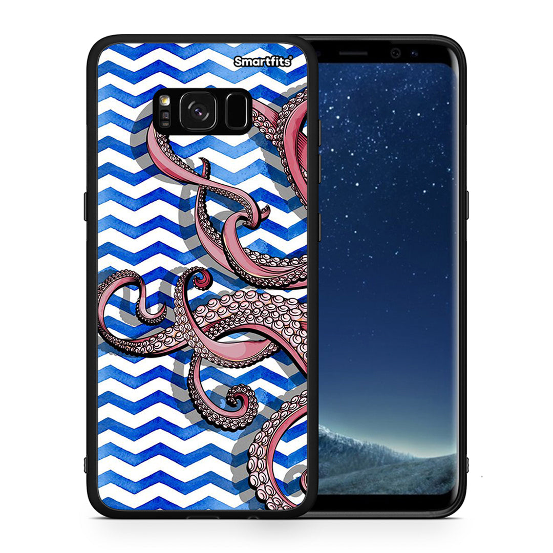 Θήκη Samsung S8 Chevron Devilfish από τη Smartfits με σχέδιο στο πίσω μέρος και μαύρο περίβλημα | Samsung S8 Chevron Devilfish case with colorful back and black bezels