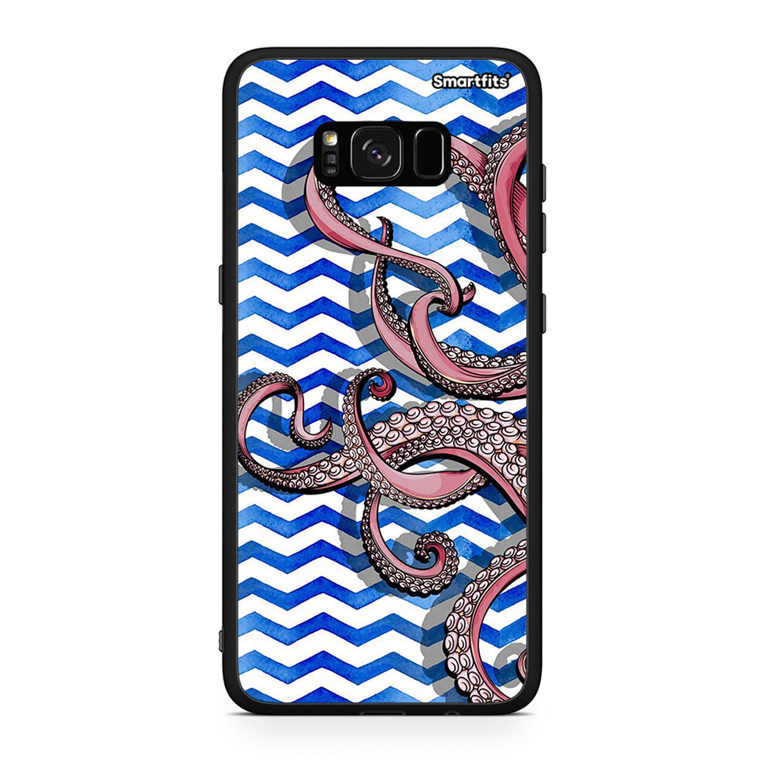 Samsung S8 Chevron Devilfish θήκη από τη Smartfits με σχέδιο στο πίσω μέρος και μαύρο περίβλημα | Smartphone case with colorful back and black bezels by Smartfits