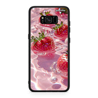 Thumbnail for Samsung S8 Juicy Strawberries θήκη από τη Smartfits με σχέδιο στο πίσω μέρος και μαύρο περίβλημα | Smartphone case with colorful back and black bezels by Smartfits