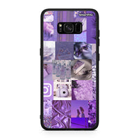 Thumbnail for Samsung S8 Purple Aesthetic Collage θήκη από τη Smartfits με σχέδιο στο πίσω μέρος και μαύρο περίβλημα | Smartphone case with colorful back and black bezels by Smartfits