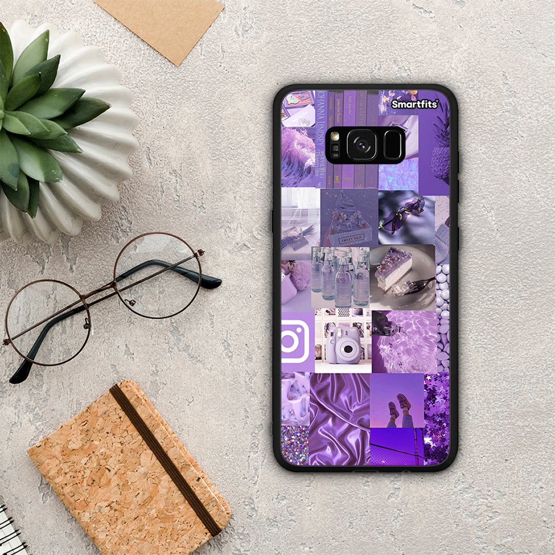 Purple Aesthetic Collage - Samsung Galaxy S8 θήκη