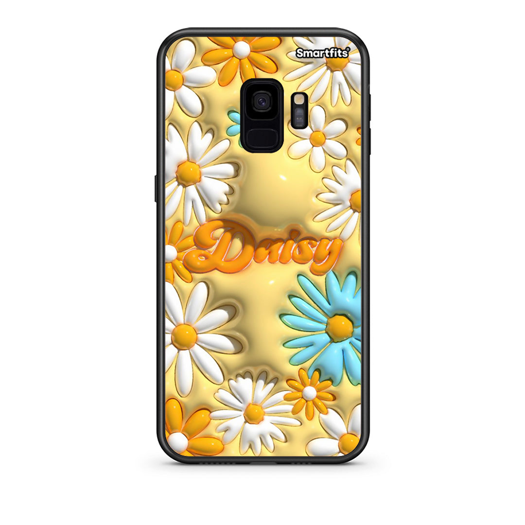 samsung s9 Bubble Daisies θήκη από τη Smartfits με σχέδιο στο πίσω μέρος και μαύρο περίβλημα | Smartphone case with colorful back and black bezels by Smartfits