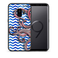 Thumbnail for Θήκη Samsung S9 Chevron Devilfish από τη Smartfits με σχέδιο στο πίσω μέρος και μαύρο περίβλημα | Samsung S9 Chevron Devilfish case with colorful back and black bezels