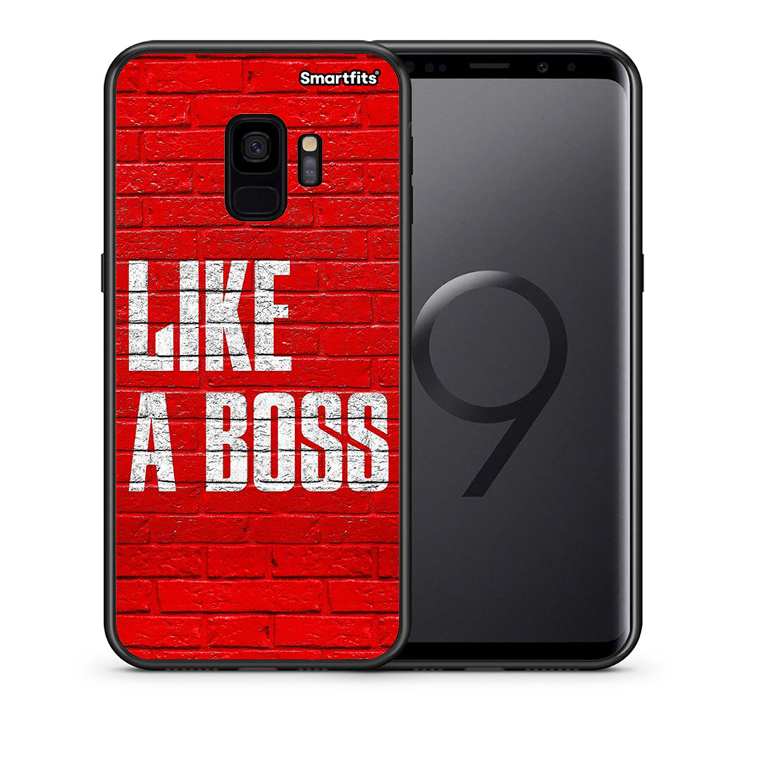 Θήκη Samsung S9 Like A Boss από τη Smartfits με σχέδιο στο πίσω μέρος και μαύρο περίβλημα | Samsung S9 Like A Boss case with colorful back and black bezels