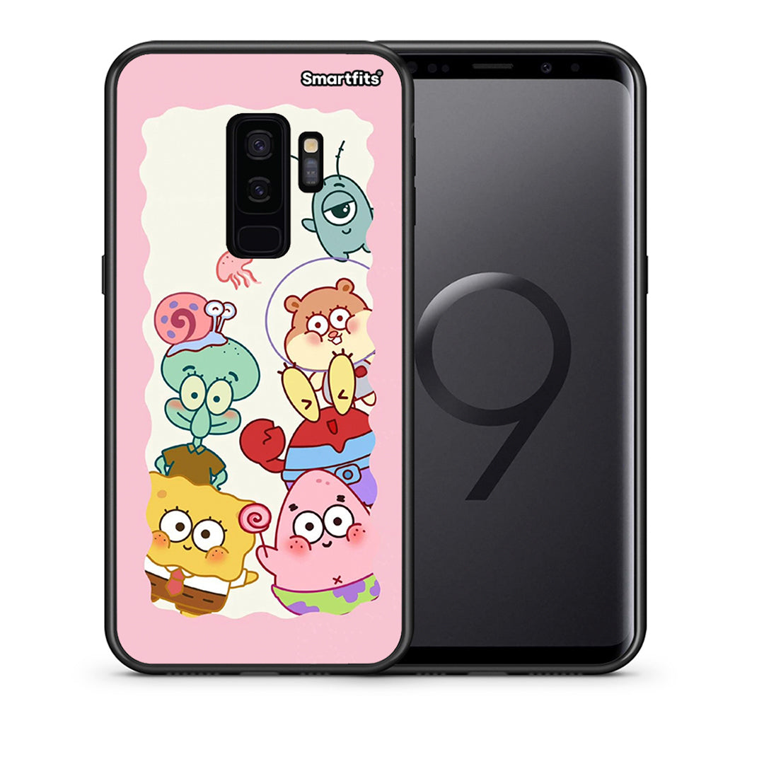 Θήκη Samsung S9 Plus Cute Companion από τη Smartfits με σχέδιο στο πίσω μέρος και μαύρο περίβλημα | Samsung S9 Plus Cute Companion case with colorful back and black bezels