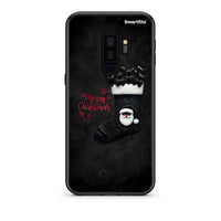 Thumbnail for samsung s9 plus Merry Cat Christmas θήκη από τη Smartfits με σχέδιο στο πίσω μέρος και μαύρο περίβλημα | Smartphone case with colorful back and black bezels by Smartfits