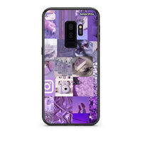 Thumbnail for samsung s9 plus Purple Aesthetic Collage θήκη από τη Smartfits με σχέδιο στο πίσω μέρος και μαύρο περίβλημα | Smartphone case with colorful back and black bezels by Smartfits