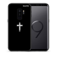 Thumbnail for Θήκη Samsung S9 Plus White Cross από τη Smartfits με σχέδιο στο πίσω μέρος και μαύρο περίβλημα | Samsung S9 Plus White Cross case with colorful back and black bezels