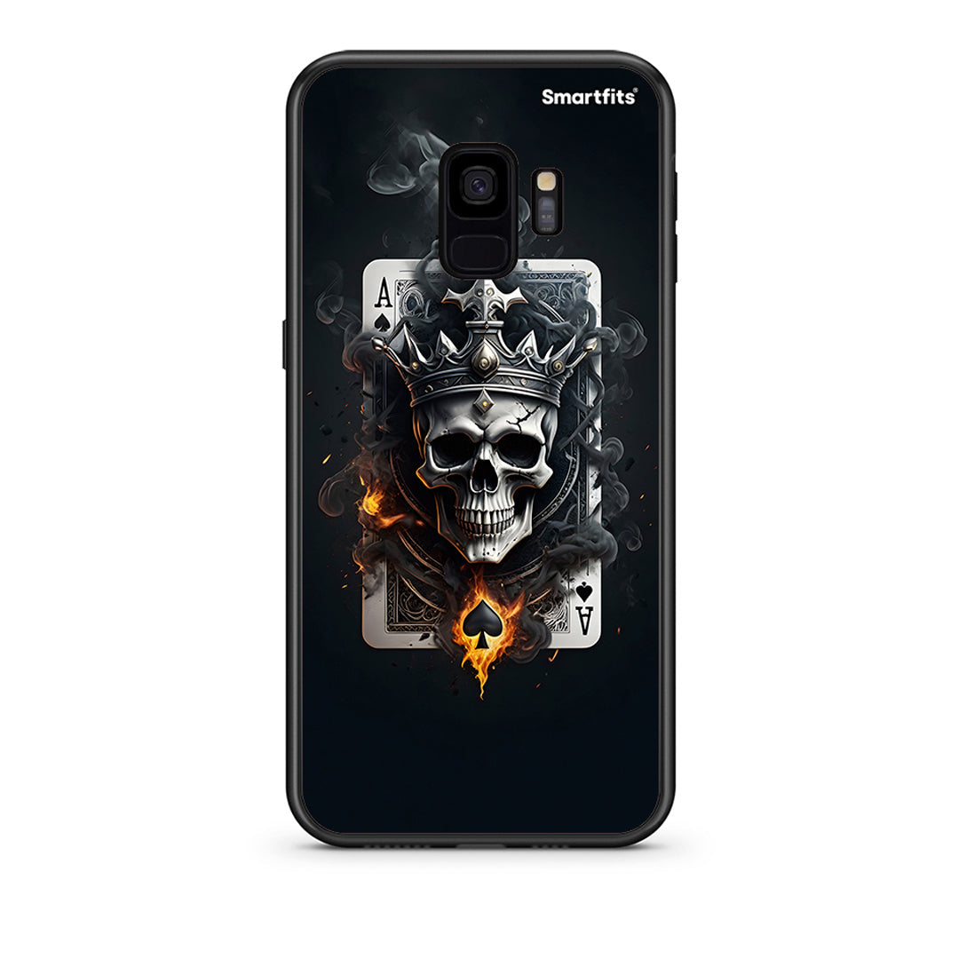 samsung s9 Skull King Ace θήκη από τη Smartfits με σχέδιο στο πίσω μέρος και μαύρο περίβλημα | Smartphone case with colorful back and black bezels by Smartfits